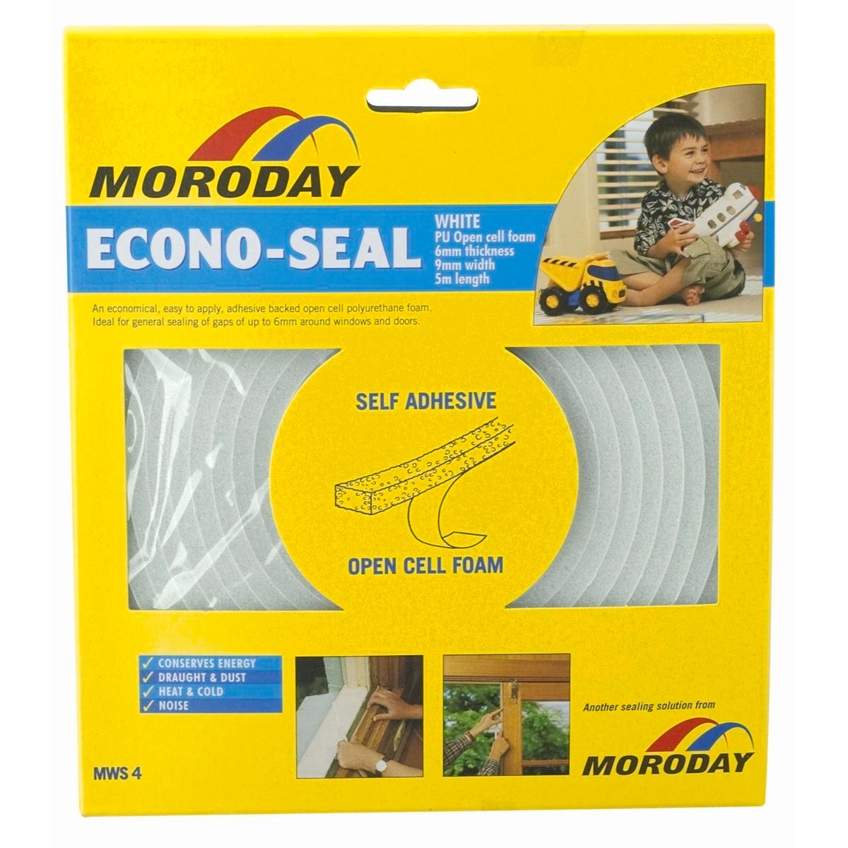 Moroday White Open Cell Foam Econo Weather Seal Tape