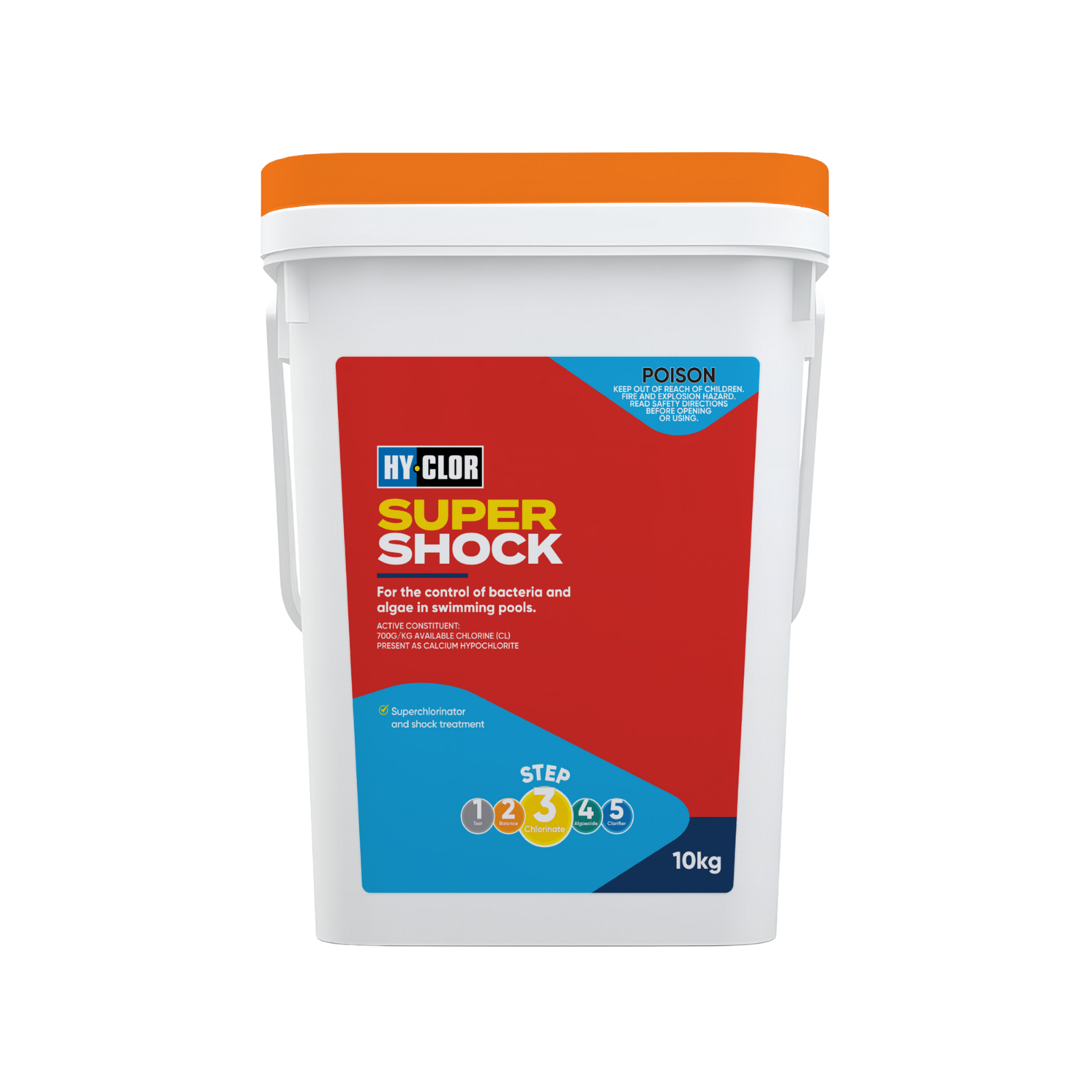 Hy-Clor 10kg Super Shock Granular Pool Chlorine 70%