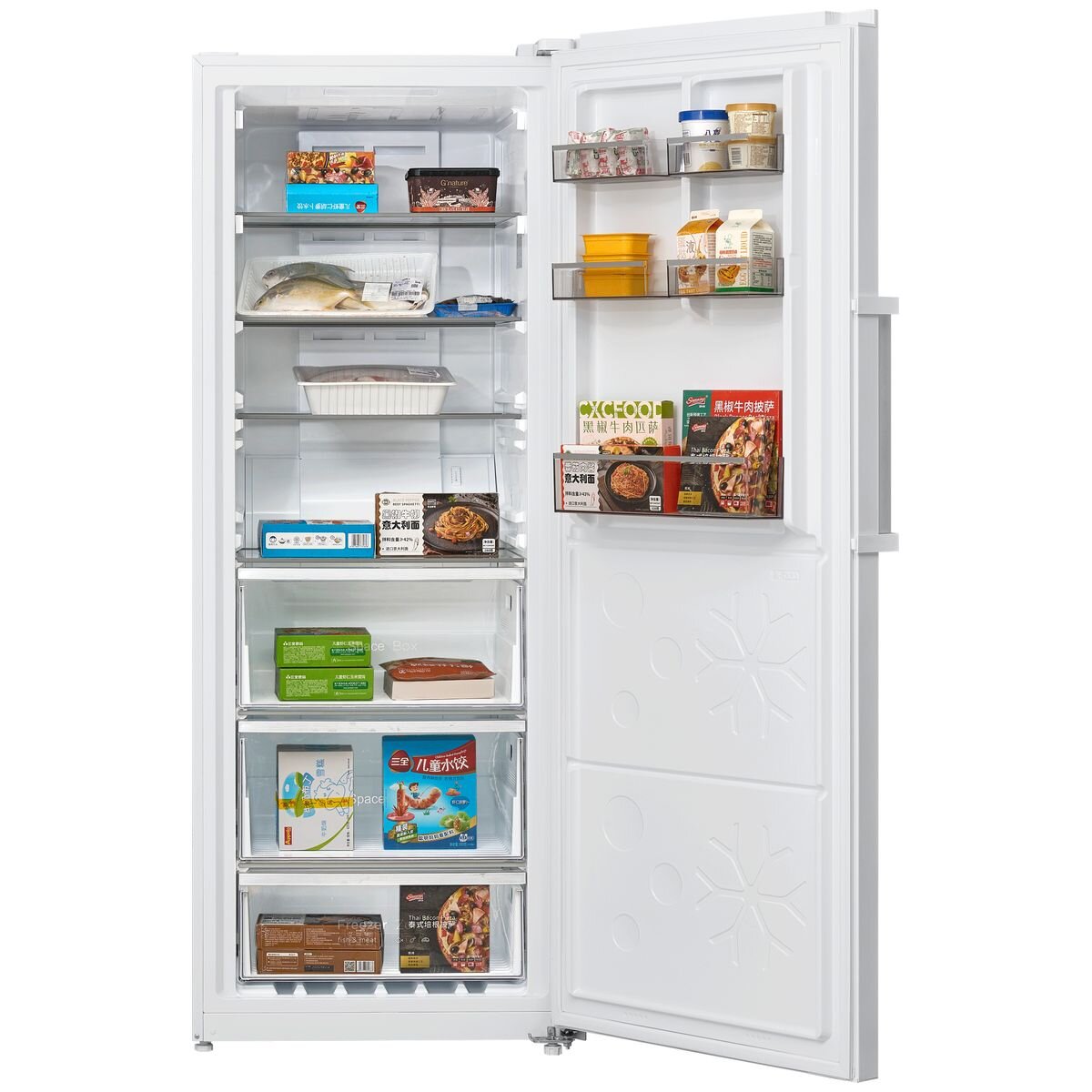 CHiQ 380L Hybrid Fridge Freezer - White, Right Hinge, Frost Free, Inverter System, 5 Star Energy - CSH380NWR5