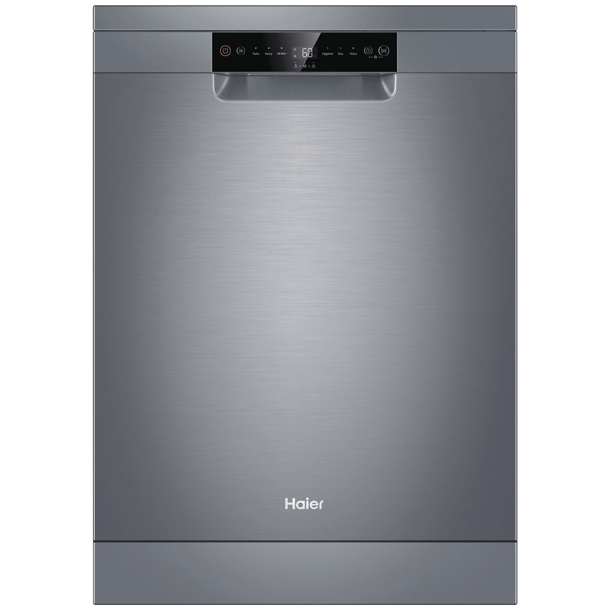 Haier 60cm 300 Series Freestanding Dishwasher - 13 Place Settings - Satina - Auto Wash Sensing - HDW13F0S1