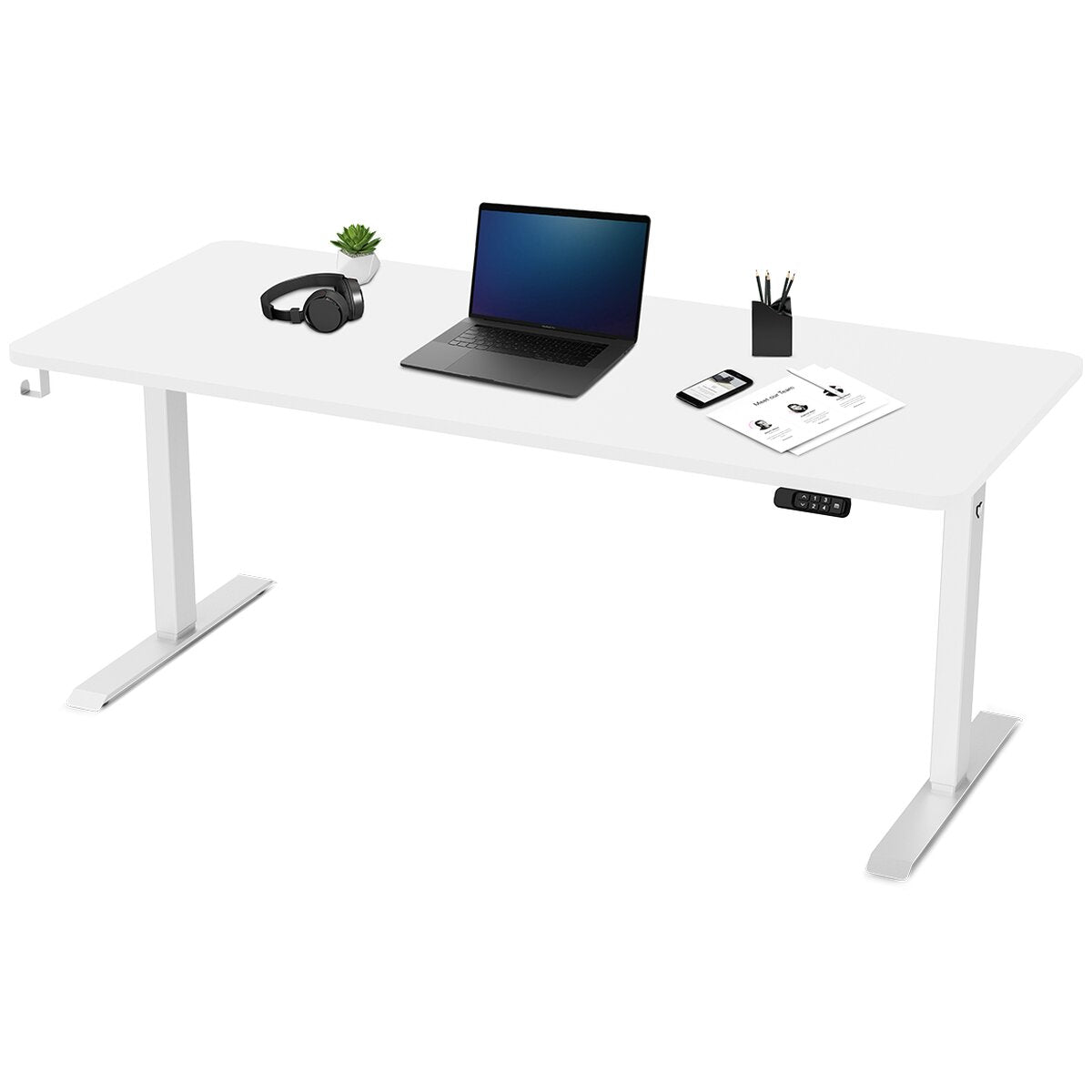 Lifespan Fitness ErgoDesk 180cm electric standing desk - white, memory heights - LFDK-ED180WTWT