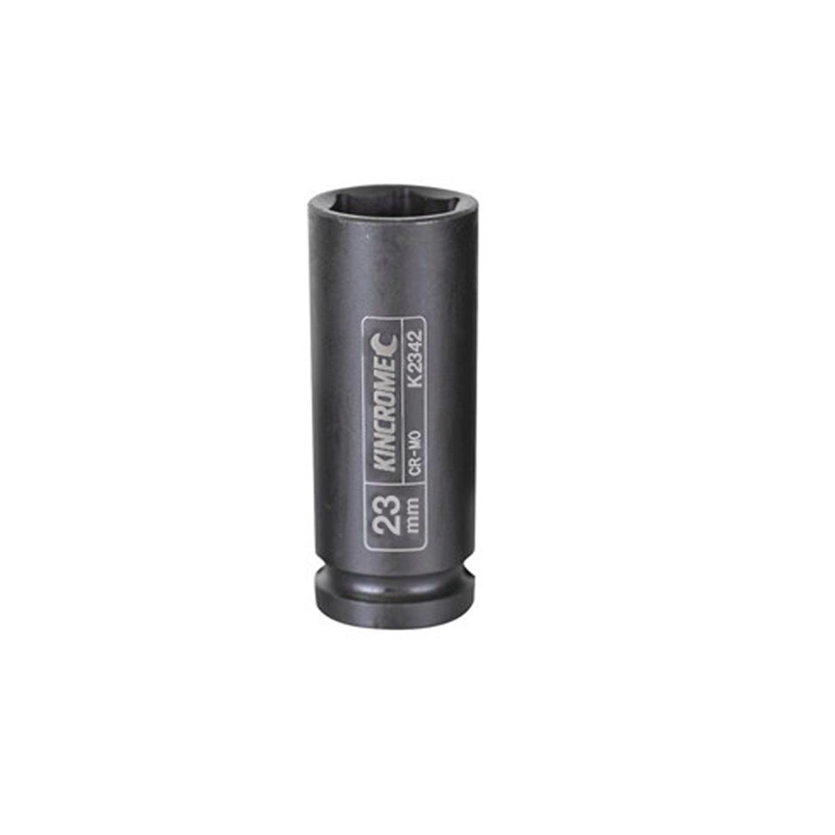 Kincrome 23mm 1/2 Drive Deep Impact Socket - Chrome Molybdenum Steel - Black - SuperSaverAU - view 1