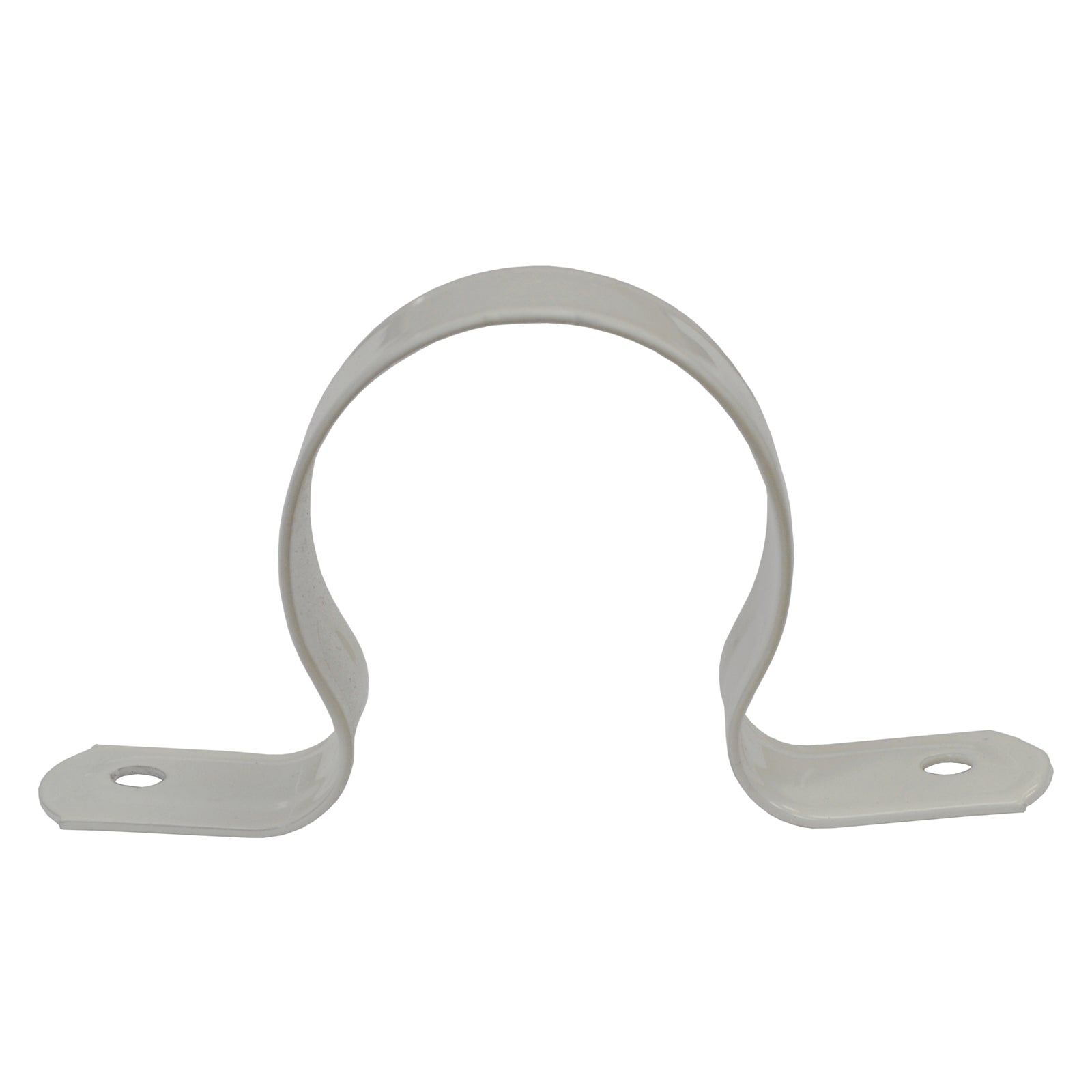 Kinetic 40mm DWV Pipe Saddle Clips, White Iron Powder Coated - 5 Pack