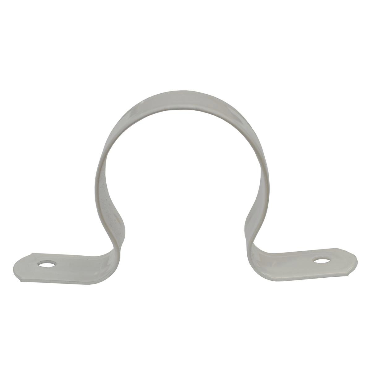 Kinetic 40mm DWV Pipe Saddle Clips - Iron - White - Secure Plumbing Pipes - SuperSaverAU - view 1
