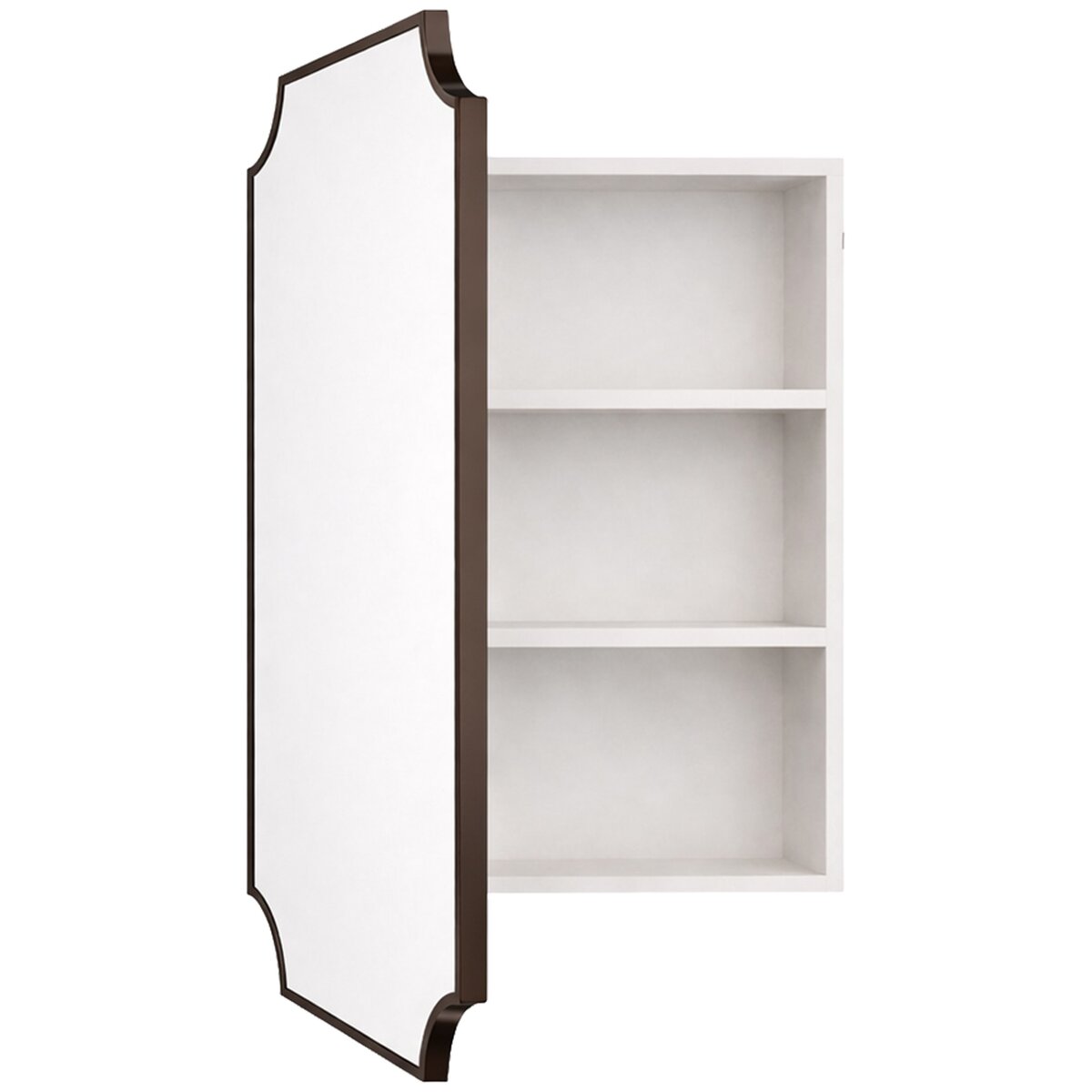 Turner Hastings Claremont 80x50 Bathroom Mirror Shaving Cabinet - English Bronze, Soft Close - CL406SC-EB