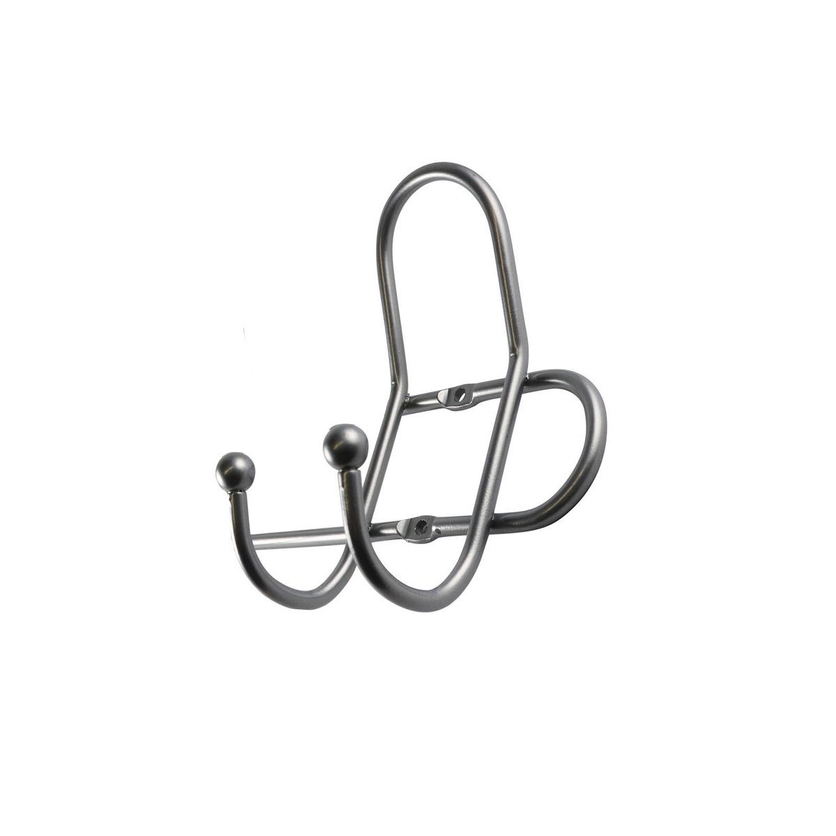 Adoored 4 Hook Satin Chrome Wire Deco Hook Rack 250mm Steel