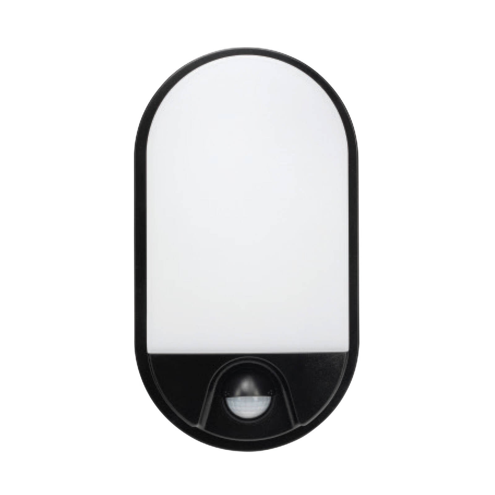 Brilliant 10W Barnet Black Slimline Oval Bunker Sensor Light Outdoor 21303/06