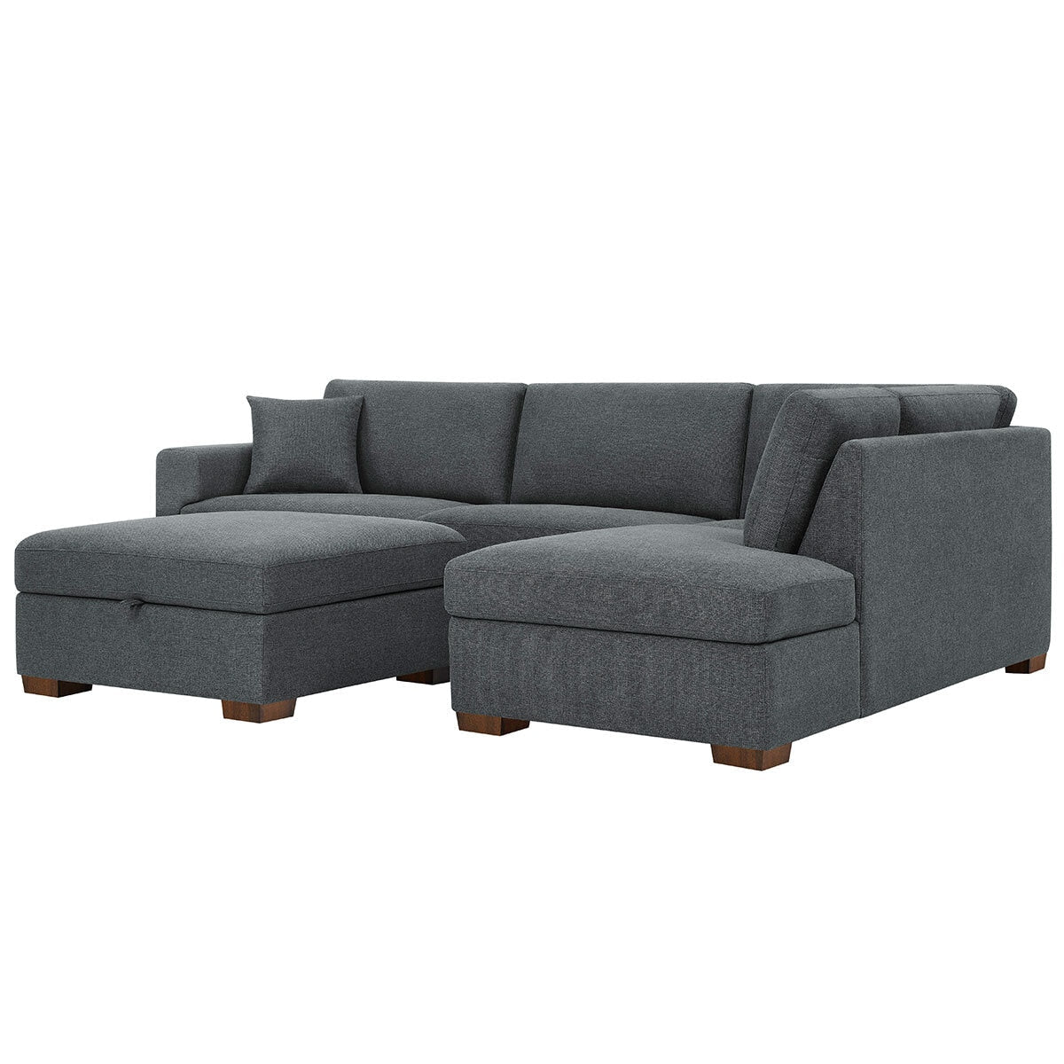 Thomasville Fabric Sectional With Storage Ottoman 3 Piece - SuperSaverAU - view 2