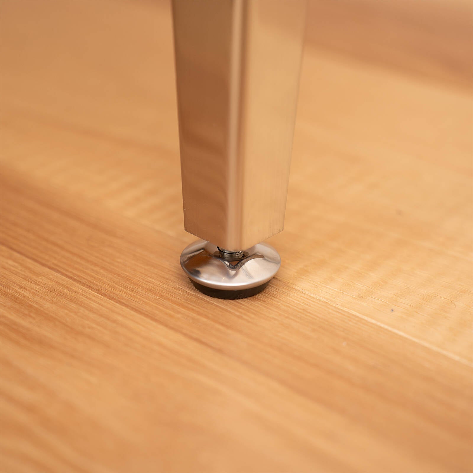 Taskmaster 710 x 2mm Satin Chrome Steel Corner Furniture Leg