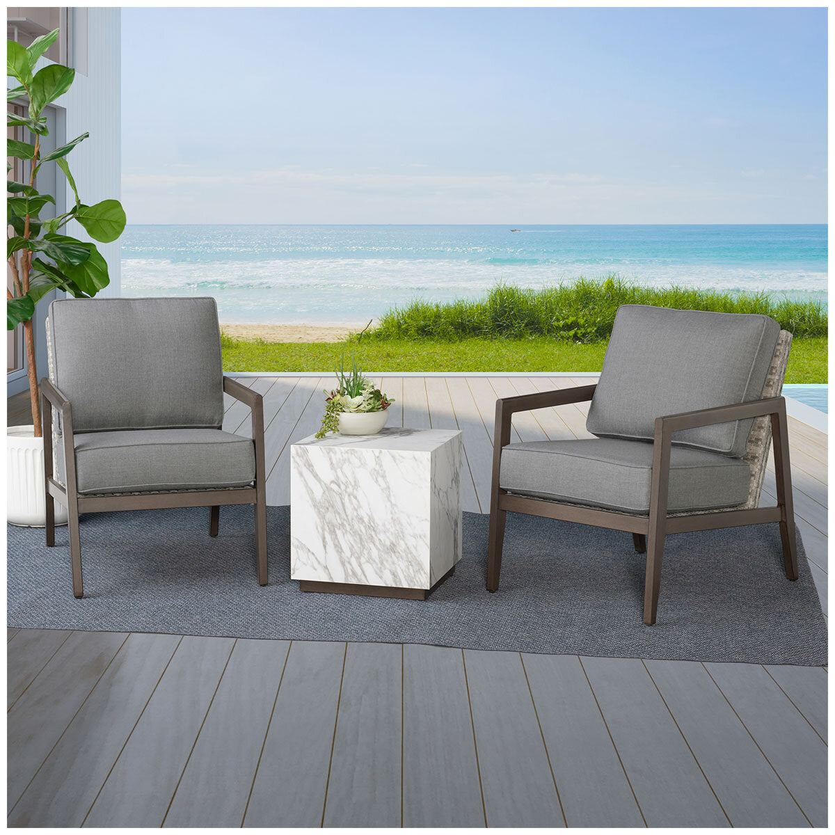 Agio Keats 3 Piece Set With Heaton Table - SuperSaverAU - view 2