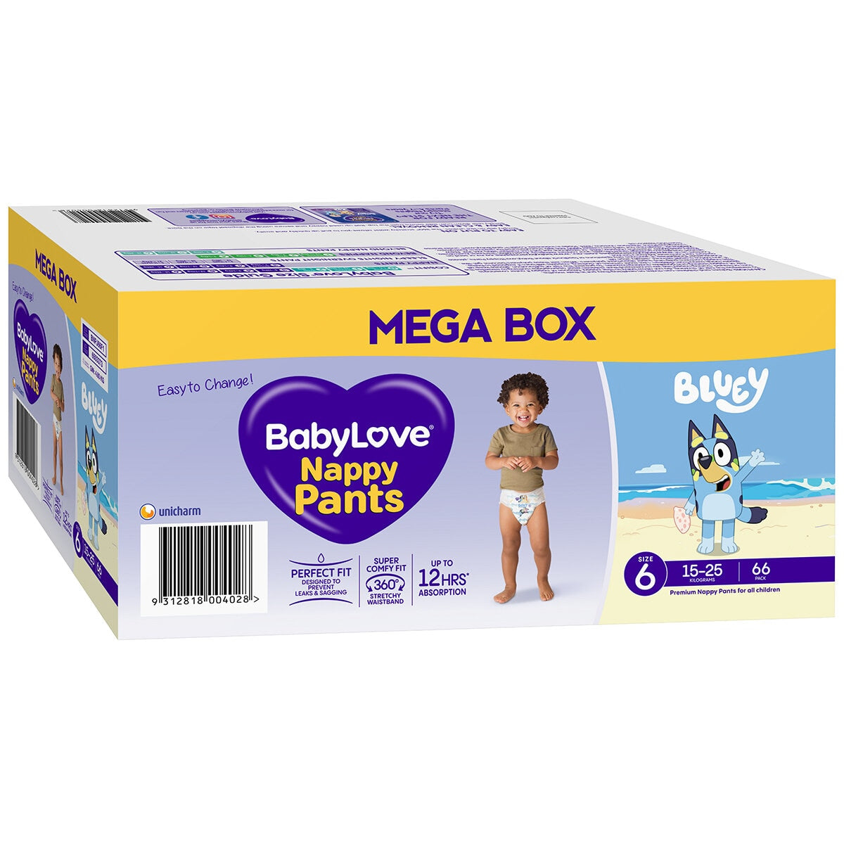 BabyLove Nappy Pants Mega Box Junior 66 Nappy Pants - SuperSaverAU - view 1