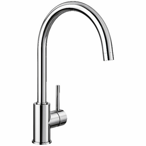Blanco Gooseneck Mixer Tap - 360-Degree Swivel Spout - Chrome - Ceramic Disk Cartridge - MIDAXL