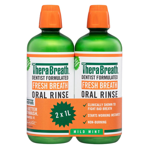 TheraBreath Mild Mint Mouthwash 2 x 1L - SuperSaverAU - view 1