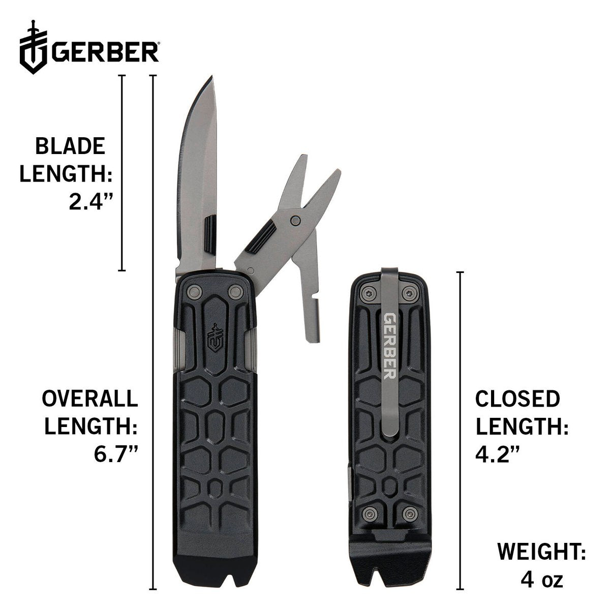Gerber Lockdown Slim Pry Multi Tool 5195071 - 7 Tools - 6.35cm Blade - Compact - SuperSaverAU - view 5