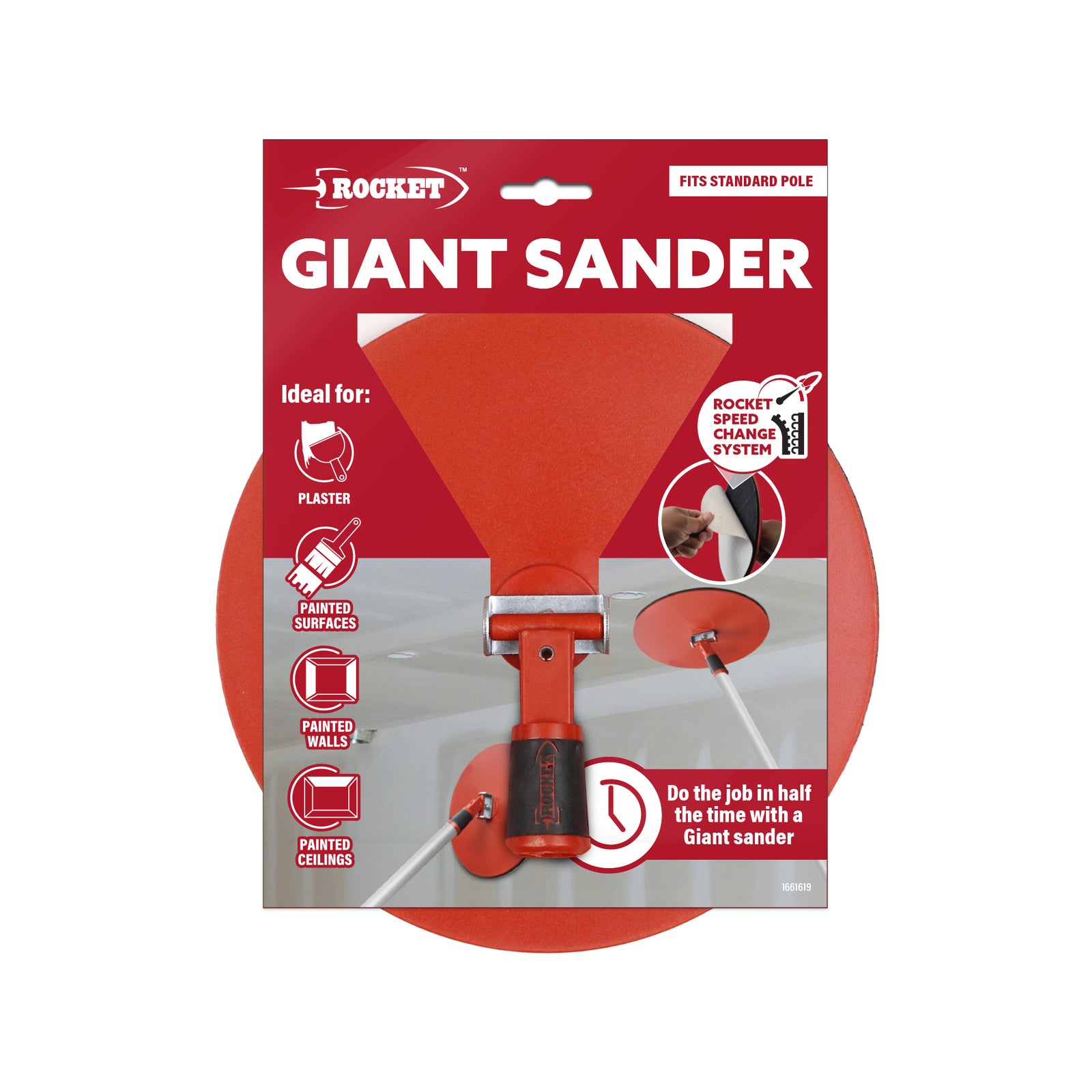 Rocket 230mm Giant Hook & Loop Sanding Block Tool