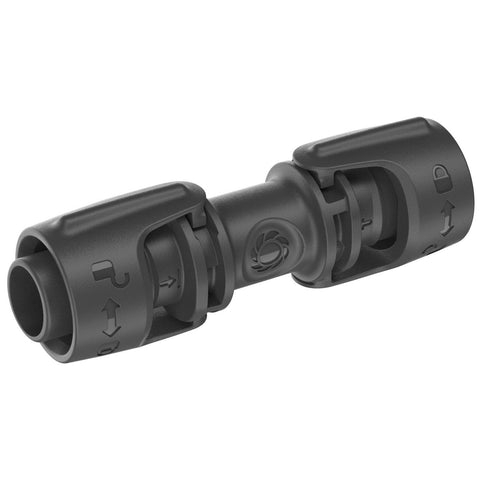 GARDENA 13mm Micro Irrigation Connector 3 Pack Black High-Impact Plastic