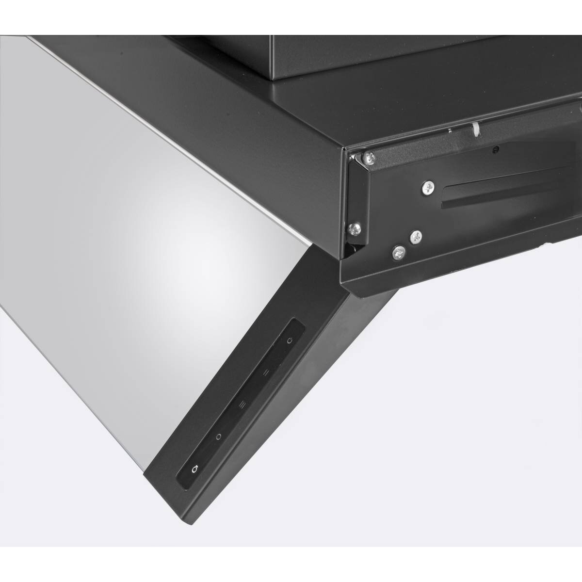 Artusi 60cm Concealed Rangehood - Matte Black Glass Fascia - 714m³/h, 3 Fan Speeds - WUM60B