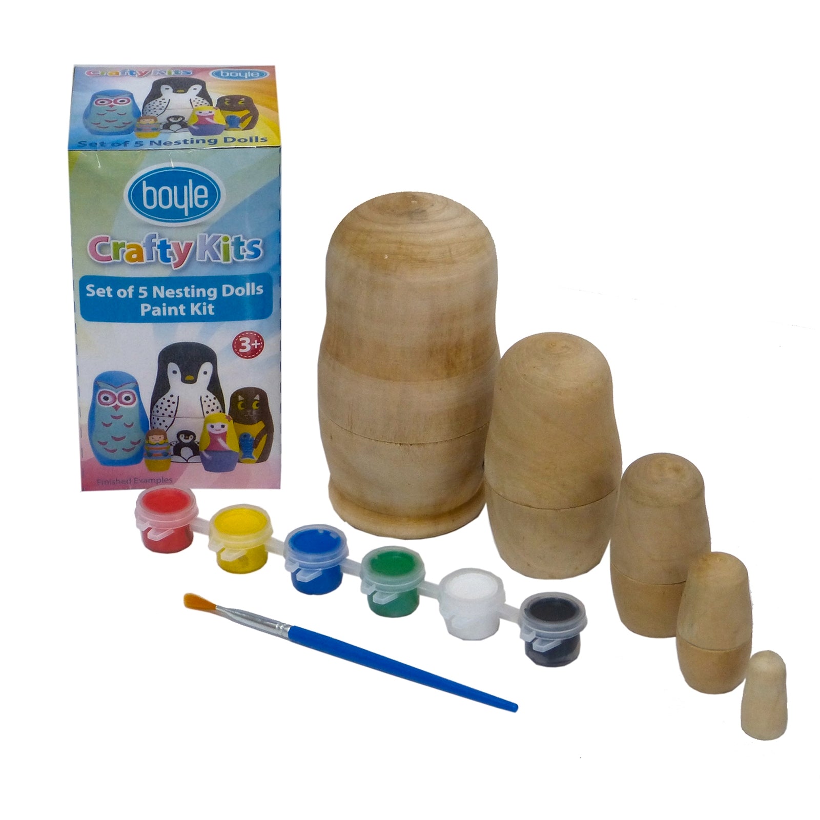 Boyle Nesting Dolls Craft Paint Kit 5 Pack Wood