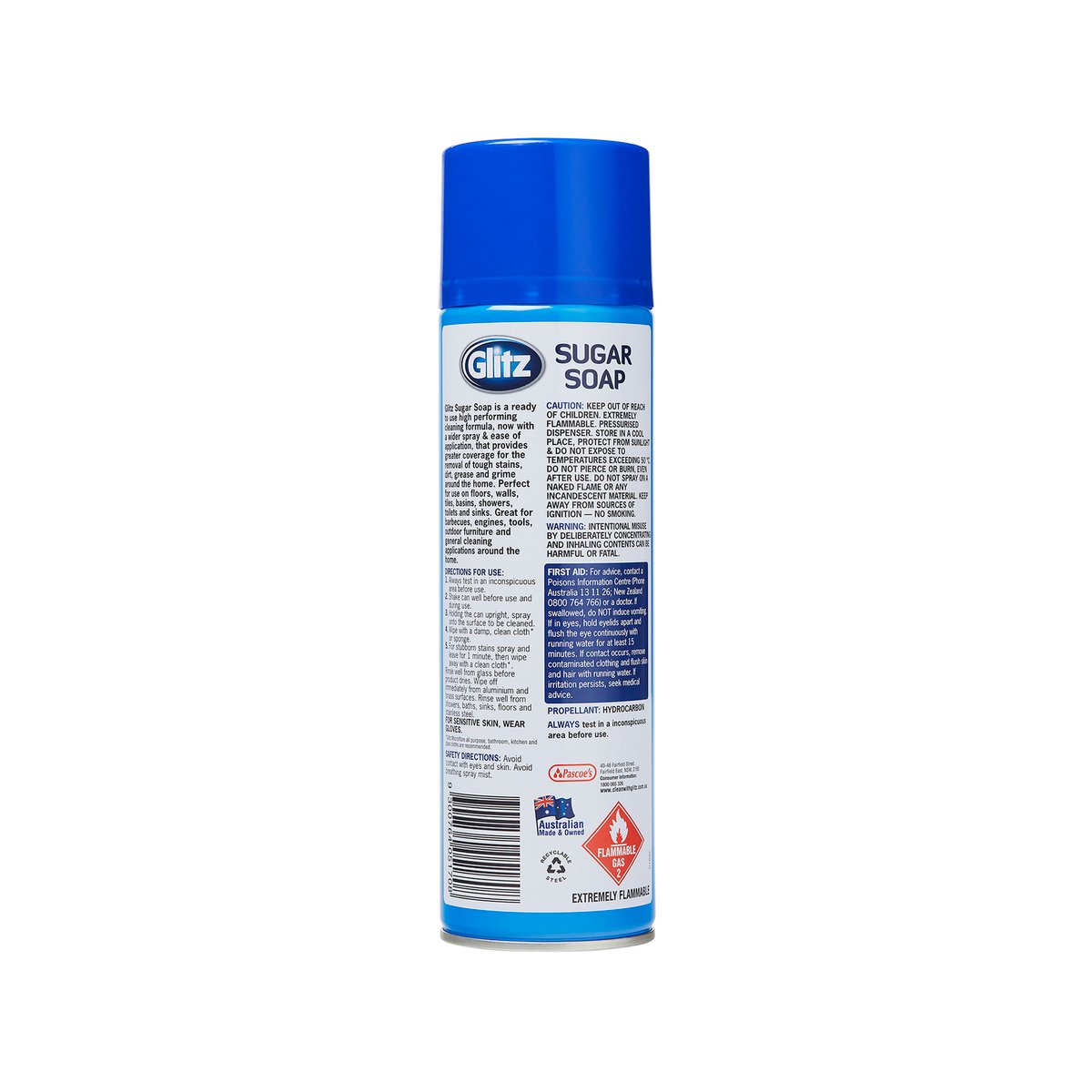 Glitz Sugar Soap - 450g - Aerosol Can - Phosphate-Free - SuperSaverAU - view 2