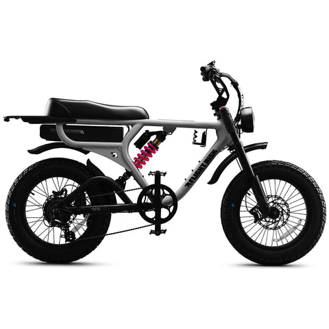 Flight Risk FR555 full-frame electric bike - 1000W motor, 52V 25Ah battery, Silver - FR-555SILVER