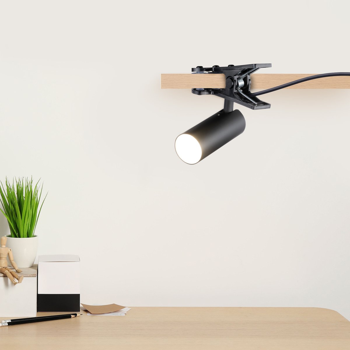 Verve Design Cody 4.5W LED Clip Lamp Black Indoor ATL450BK