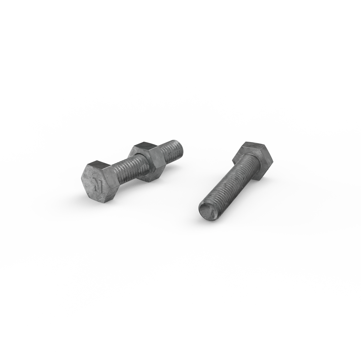 ZENITH M8 x 40mm Hot Dip Galvanised 4.6 Grade Hex Head Bolts and Nuts - 25 Pack
