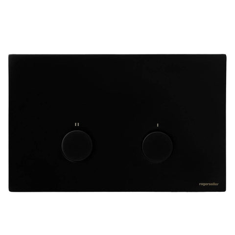 Rogerseller Apollo Pneumatic Flush Plate - Matte Black Finish, 148mm x 232mm - 3232000111