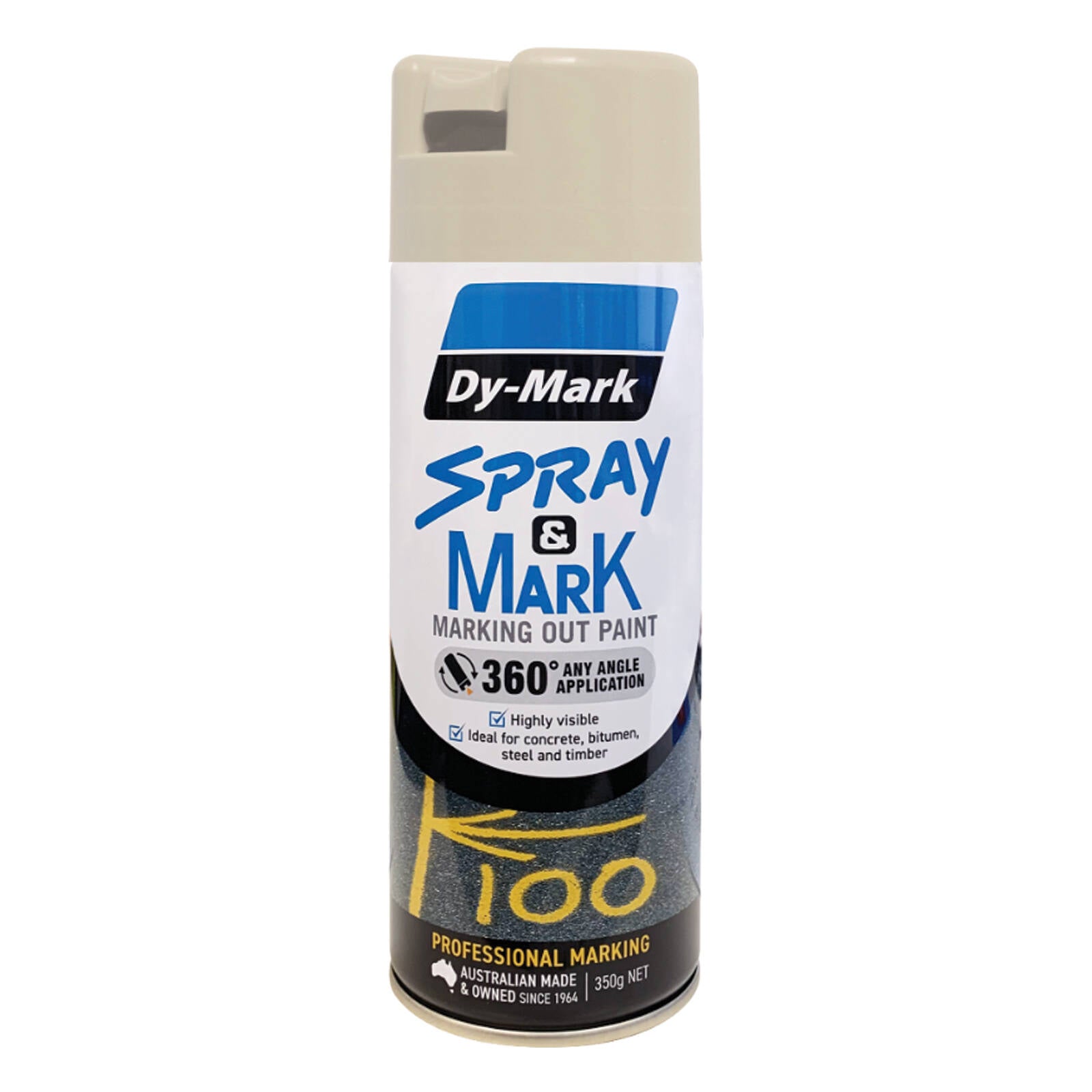 Dy-Mark 350g Spray & Mark Marking Paint - Cream
