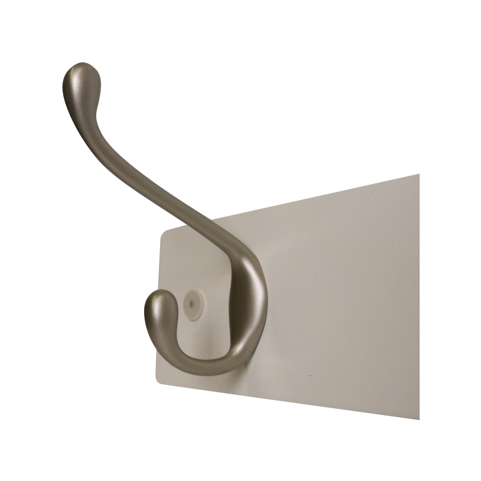 Adoored 6 Hook White Board Deco Hook Rack MDF - Satin Chrome
