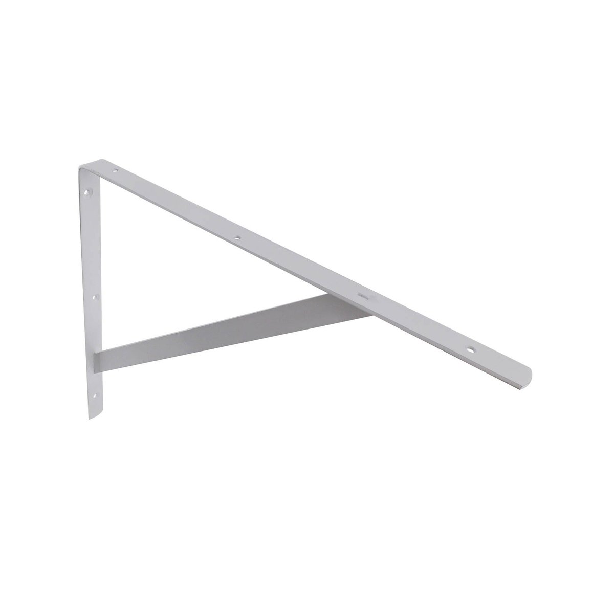 Carinya 400 x 350mm White Straight Stayed Bracket, Powder Coated Steel, 100kg, Multi-Orientation