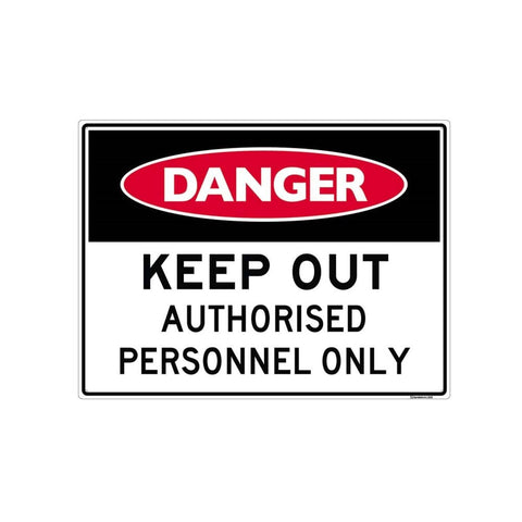Sandleford 450 x 600mm Authorised Personnel Only Polypropylene Sign - Weather Resistant