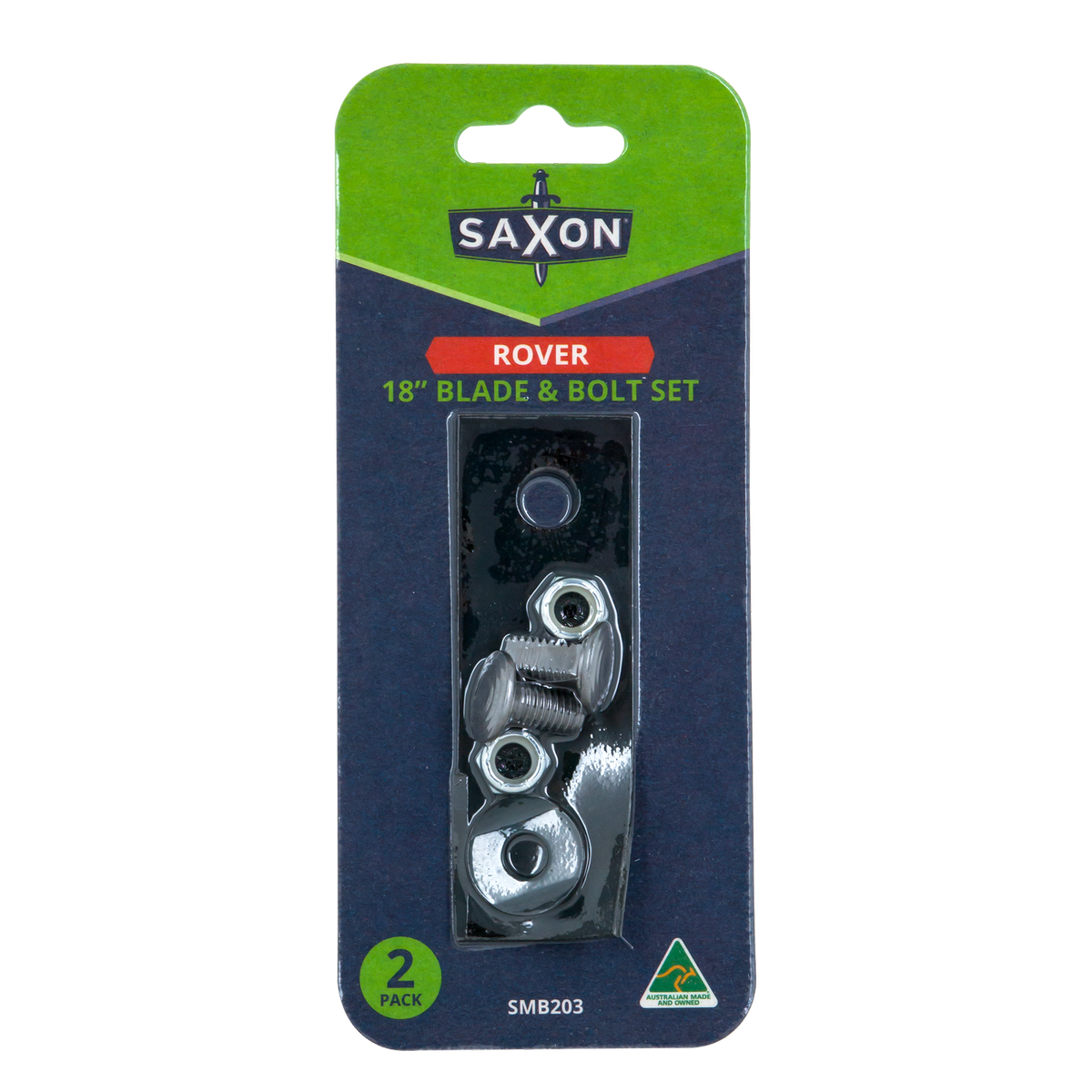 Saxon 18 Mower Blade and Bolt Set - 2 Pack - 18" - Compatible with Rover 18 & 20 Models - SuperSaverAU - view 1