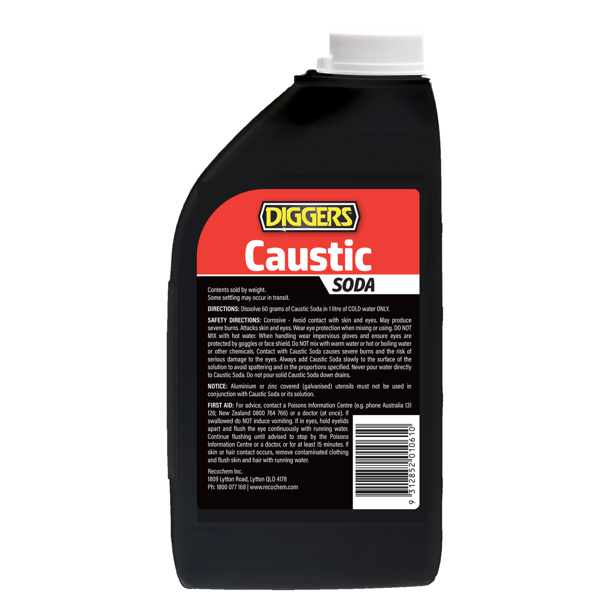 Diggers 1kg Caustic Soda Sodium Hydroxide Granules