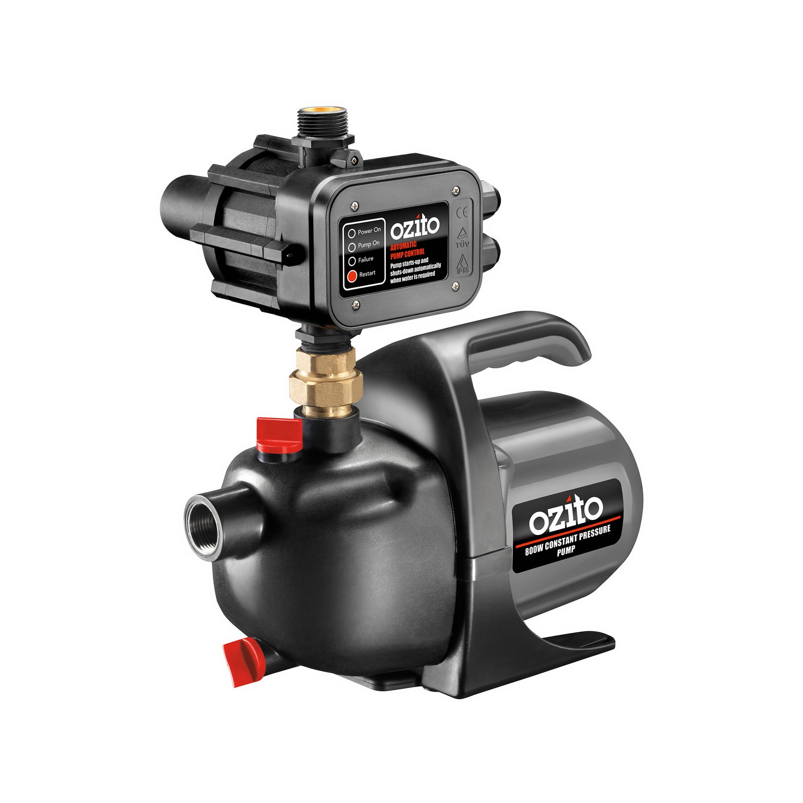 Ozito 800W Constant Pressure Pump Self-Priming IPX4 240V CPPAS-800