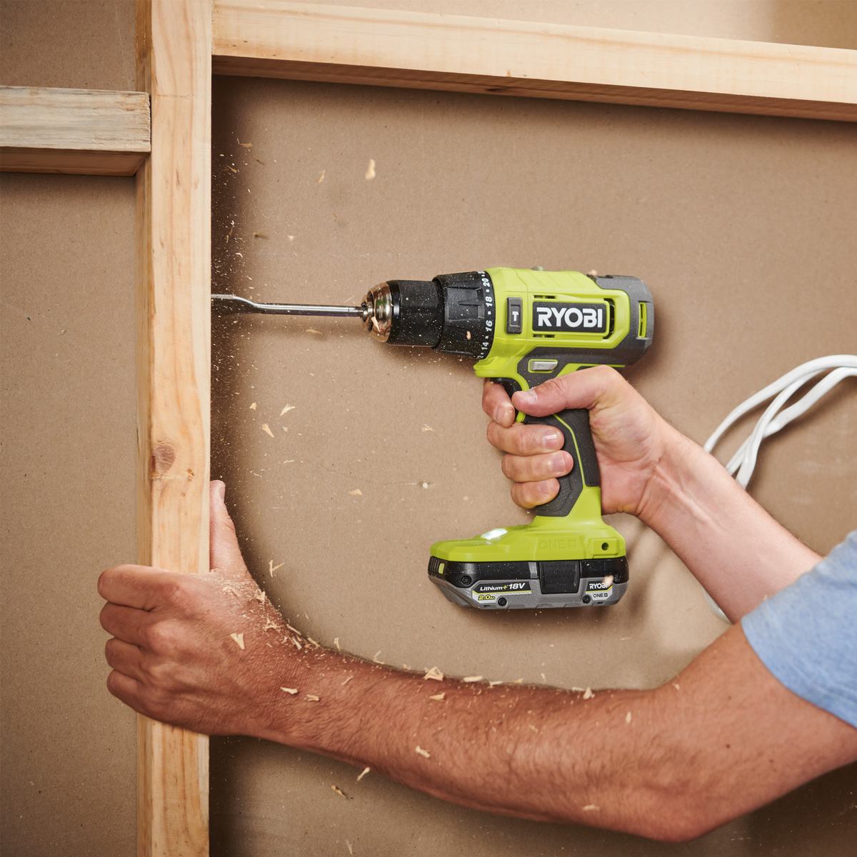 Ryobi 18V ONE+ Hammer Drill and Impact Driver Kit - 4.0Ah Battery - 180mm x 266mm x 290mm - SuperSaverAU - view 4