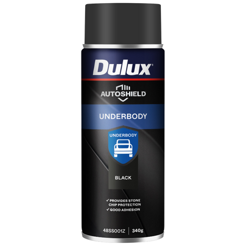 Dulux Autoshield Spray Paint 340g Black Underbody Coat - Stone Chip Protection - SuperSaverAU - view 1