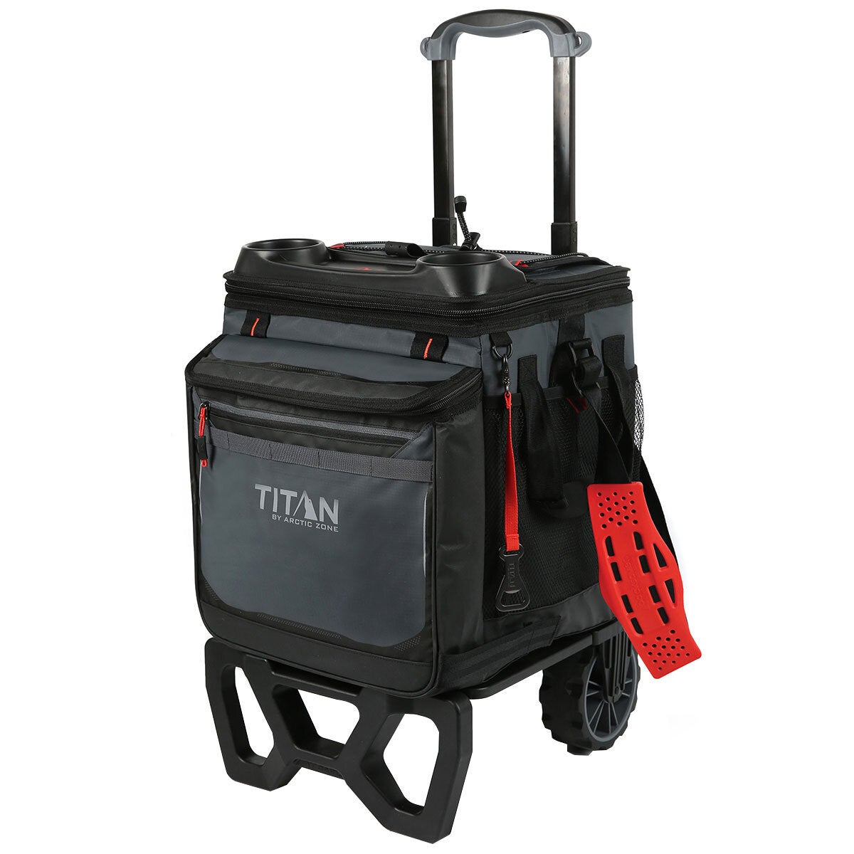 Collapsible Cooler and Big Wheel All Terrain Cart Combo for 60 Cans, Microban Lining by Titan — image 2