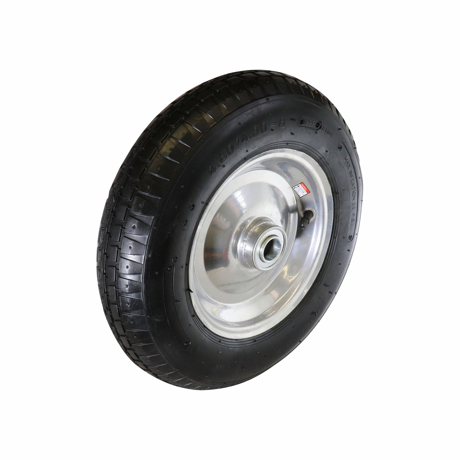 Move It 4.0 x 8" Steel Centre Pneumatic Wheel, 1" Axle, 100kg