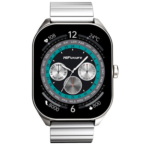 HiFuture Apex Smart Watch Sterling Silver APEX-SILVER - SuperSaverAU - view 1