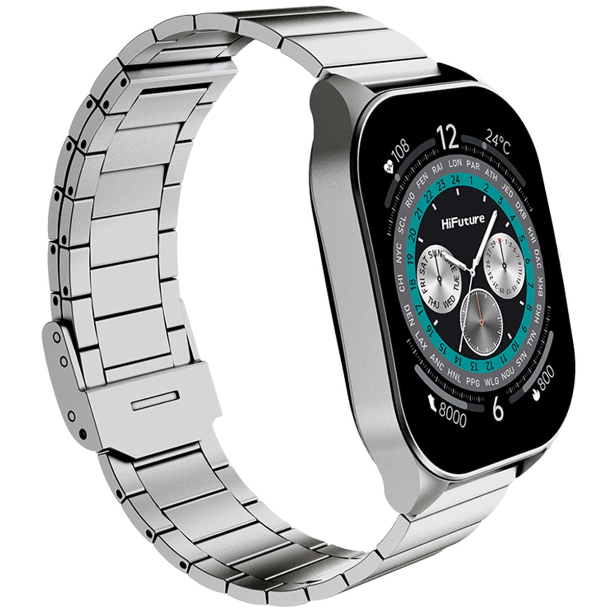 HiFuture Apex Smart Watch Sterling Silver APEX-SILVER - SuperSaverAU - view 3