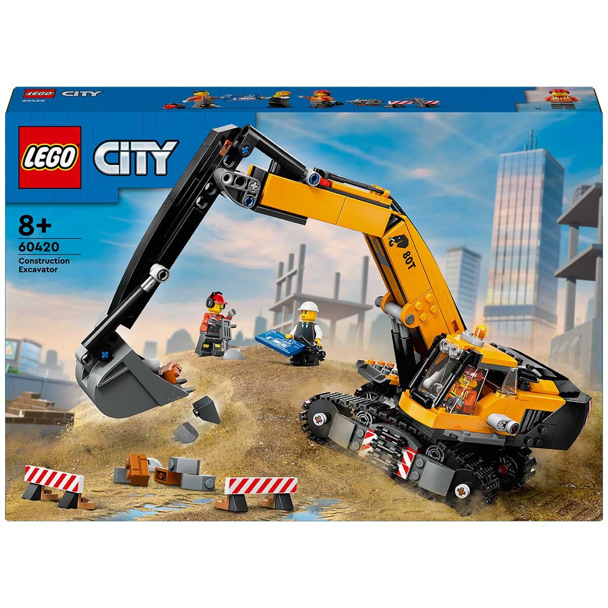 LEGO City Yellow Construction Excavator 60420 - SuperSaverAU - view 7