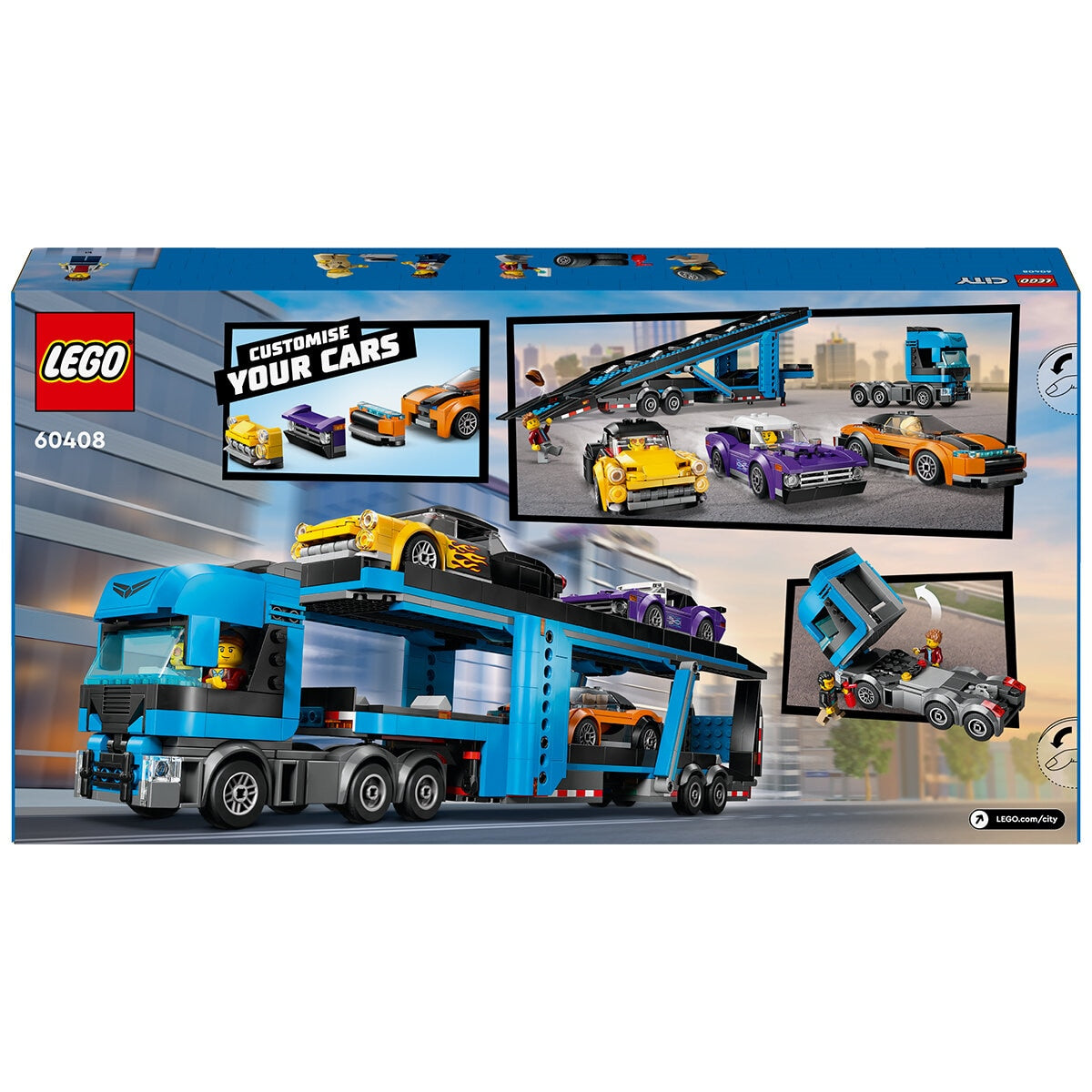 LEGO City Car Transporter Truck With Sports Cars 60408 - SuperSaverAU - view 4