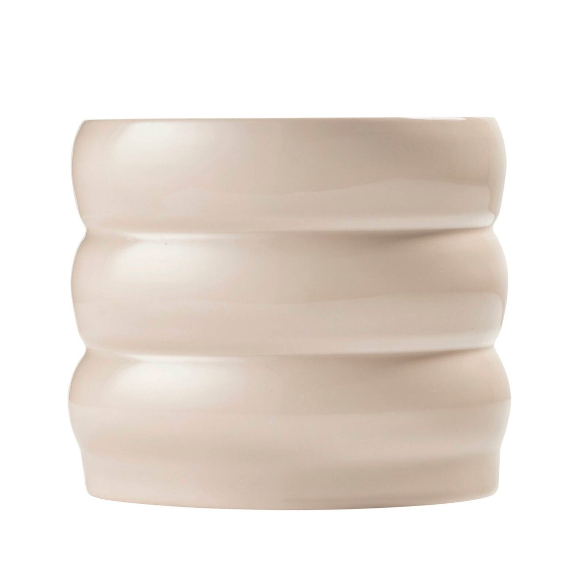 Borralheira Indoor Ceramic Pot - 180 x 155mm - Smooth Bone - Durable & Waterproof - SuperSaverAU - view 1