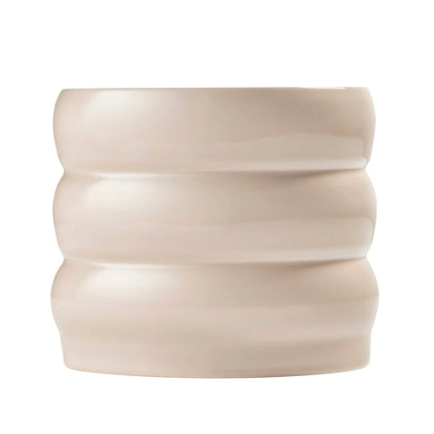 Borralheira Indoor Ceramic Pot - 180 x 155mm - Smooth Bone - Durable & Waterproof - SuperSaverAU - view 1