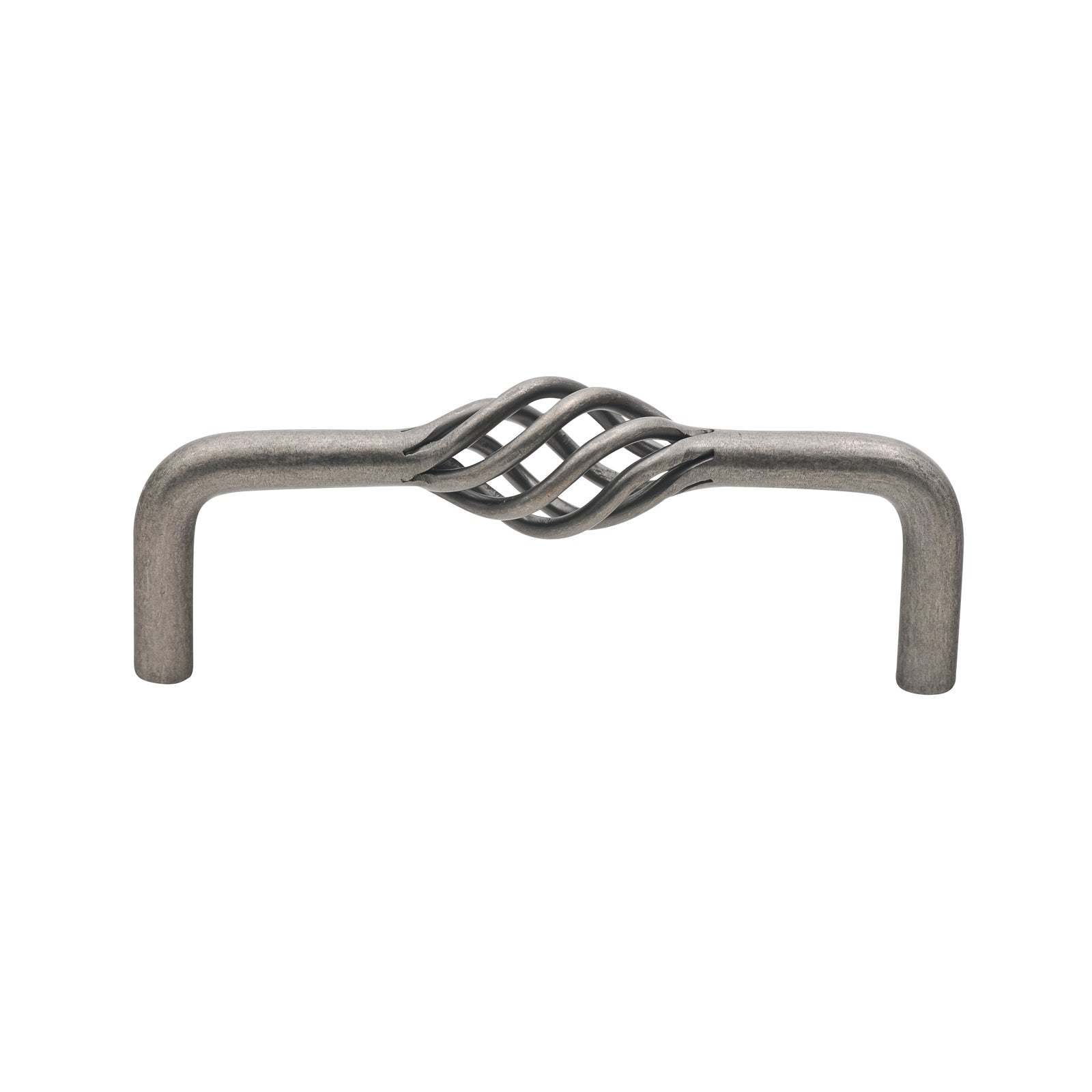 Prestige 96mm Pewter Twist Handle, Steel, Traditional Cabinet Drawer Pull