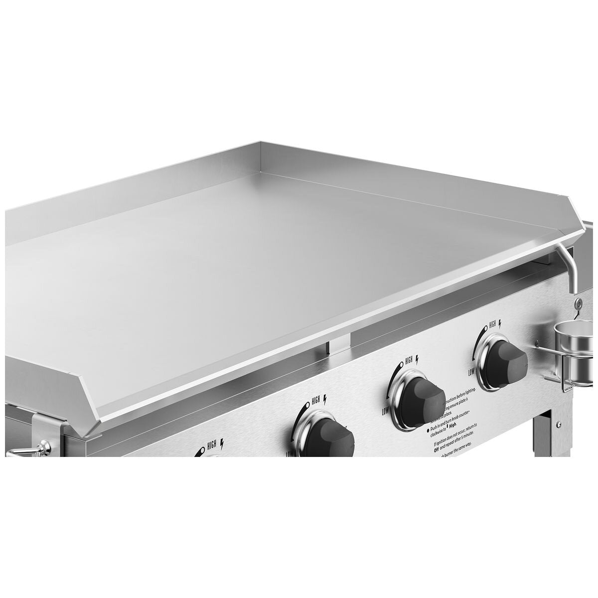 Beefeater Clubman 4 Burner Flat Top LPG BBQ - Stainless Steel - Quartz Start Ignition - BD16440