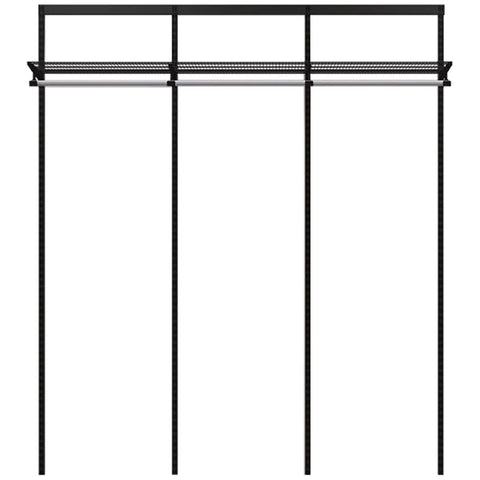 Elfa Starter Pack Storage - Graphite E-Poxy Bonded Steel - Flat-Pack Assembly - SPG1800