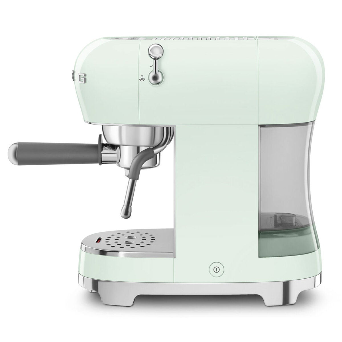 Smeg 50s Style Espresso Coffee Machine - 15 Bar, ThermoBlock, Steam Wand, Pastel Green - ECF02PGAU