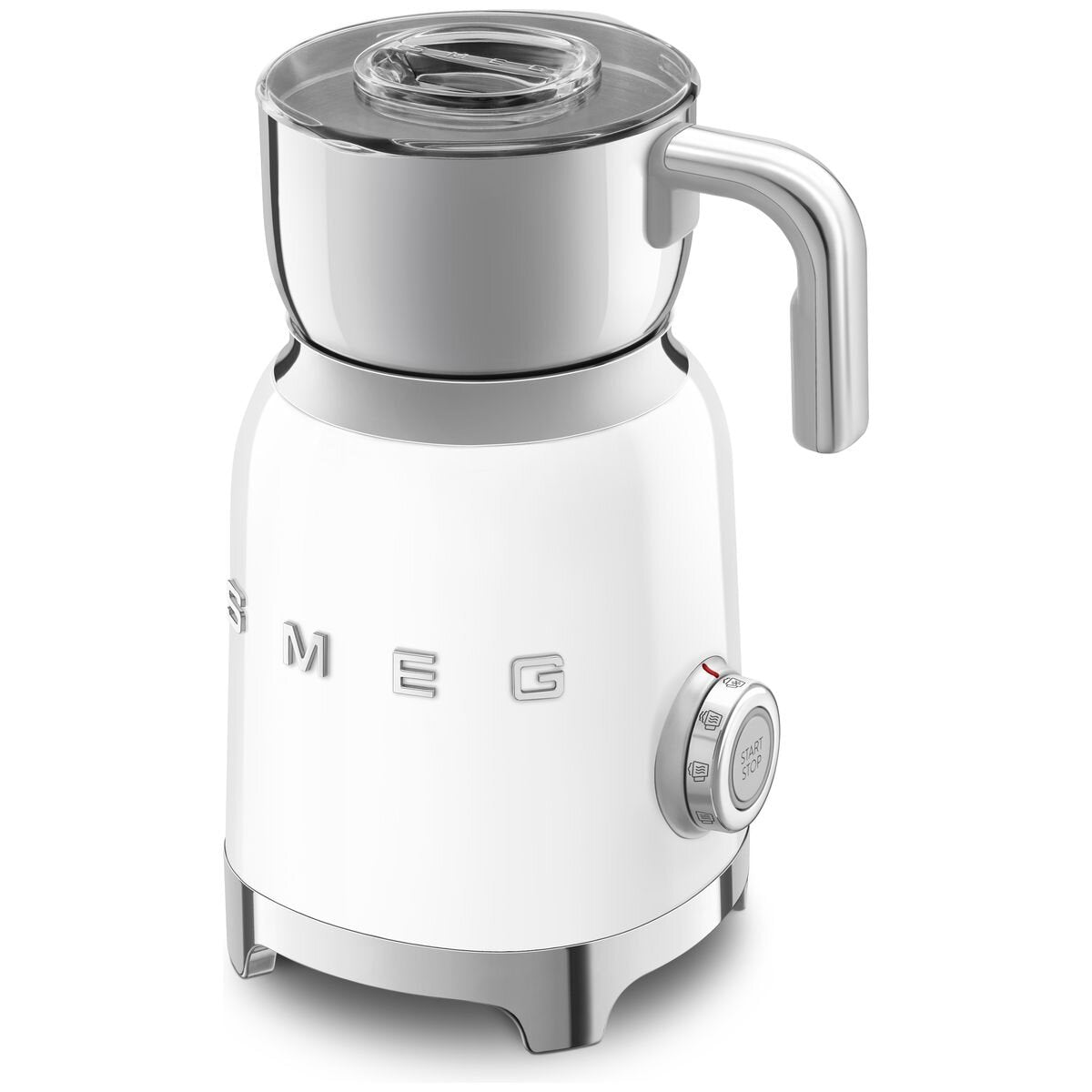 Smeg 50's Style Retro Milk Frother - White, 6 Pre-Set Programs, Induction Heating - MFF11WHAU