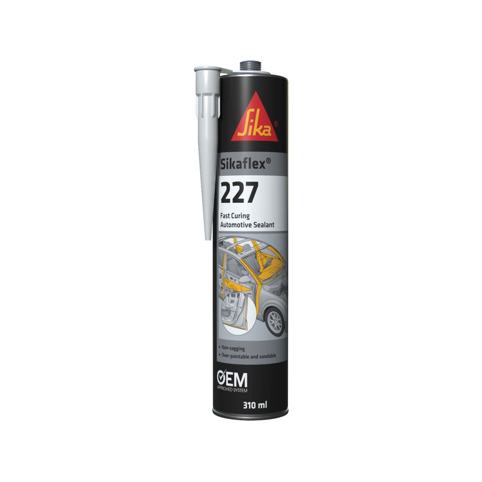 Sika 310ml Black Sikaflex-227 Automotive and Construction Sealant, Polyurethane